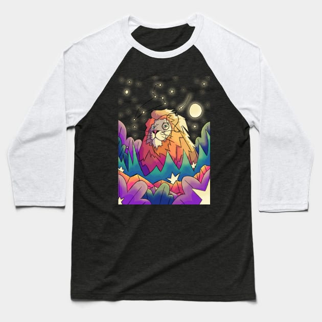 Star sign Leo Baseball T-Shirt by Swadeillustrations